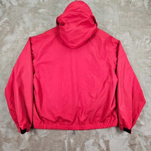 VTG Eddie Bauer Red Hooded Jacket Men's Size XL Windbreaker Long Sleeve Outdoor - Picture 11 of 13